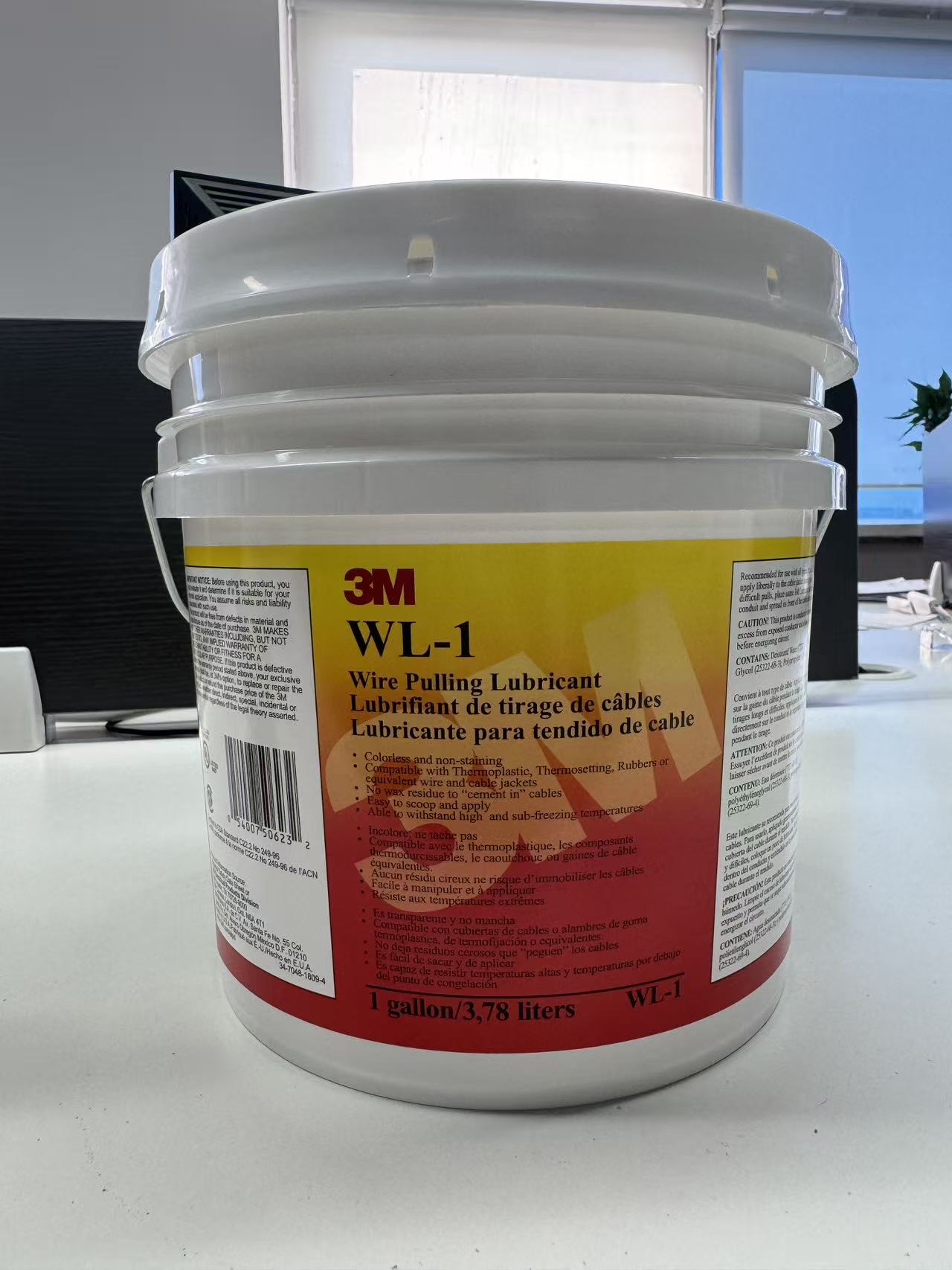 3M WL-1 电缆拉线润滑剂 1 加仑桶装